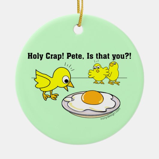 なんてこった! ピートは、ことですか。 セラミックオーナメント (正面)