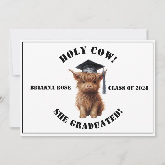 なんてこった！卒業発表 案内状 (正面)