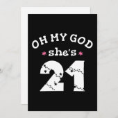 なんてこった、彼女は21歳なんだ 招待状 (正面/裏面)