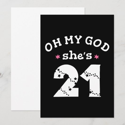 なんてこった、彼女は21歳なんだ 招待状 (正面/裏面)