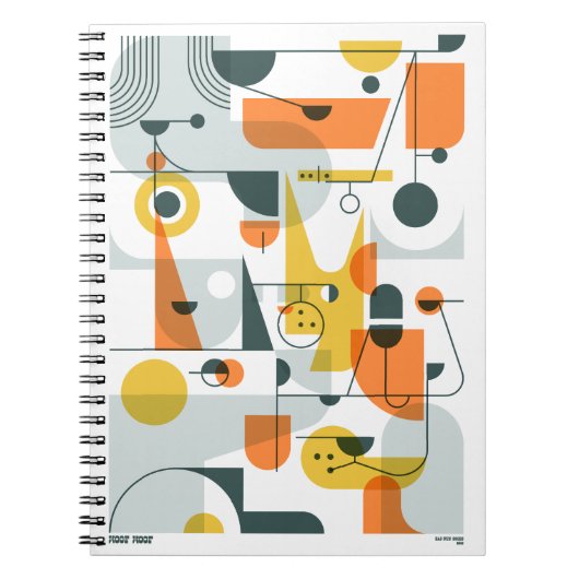 なんてこった！抽象芸術Doggoノートブック ノートブック (正面)