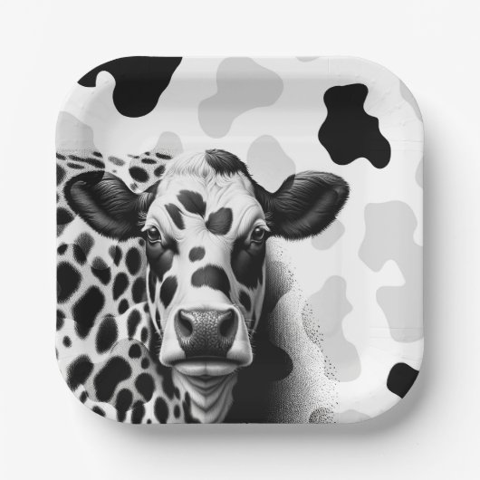 なんてこった！白黒の国の誕生日パーティー ペーパープレート (正面)