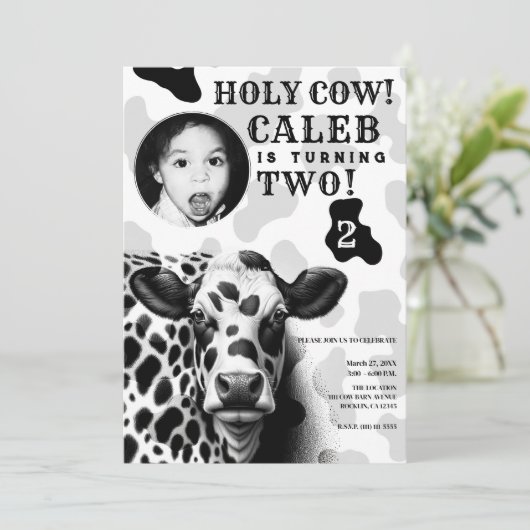 なんてこった！白黒の国の誕生日パーティー 招待状 (スタンド正面)