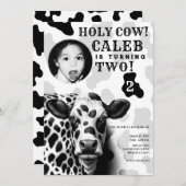 なんてこった！白黒の国の誕生日パーティー 招待状 (正面/裏面)