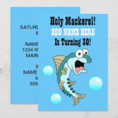 なんてこった、30歳になるの？お魚さん 招待状 (正面/裏面)