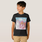 なんてこった (OMG)天使のテキスト 楽しい Tシャツ (正面フル)