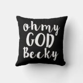 なんてことだBeckyのおもしろいな枕 クッション (裏面)