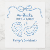 なんてこと、オイスター沿岸バチェロレッテパーティー ワインラベル (シングルラベル)