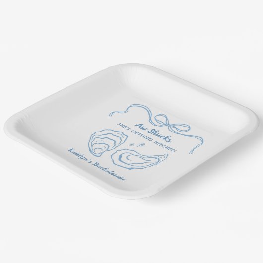 なんてこと、オイスター沿岸独身最後のパーティ ペーパープレート (傾斜あり)