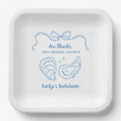 なんてこと、オイスター沿岸独身最後のパーティ ペーパープレート (正面)