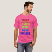 なんてアイミオ！生きてて同性愛者の友達いてよかった Tシャツ (正面フル)