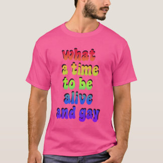 なんてアイミオ!生きてて同性愛者の友達いてよかった Tシャツ
