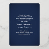 なんて一年だ！ネイビーブルー18フォトコラージュ&キャプション 箔シーズンカード (裏面)