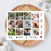 なんて一年だ！モダンタイポグラフィ12フォトコラージュ シーズンポストカード