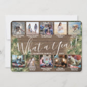 なんて一年だ!10枚の写真とキャプション(木材と照明) シーズンカード (正面)