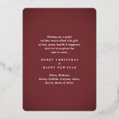 なんて一年だ!Burgundy 18フォトコラージュ&キャプション 箔シーズンカード (裏面)