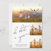 なんて年メリークリスマスニューイヤー写真の休日 シーズンカード (正面)