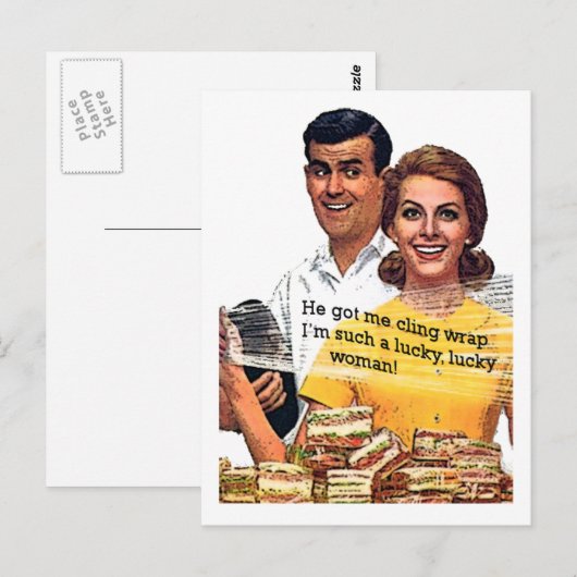 「なんて幸運な女だ」 ポストカード (正面/裏面)