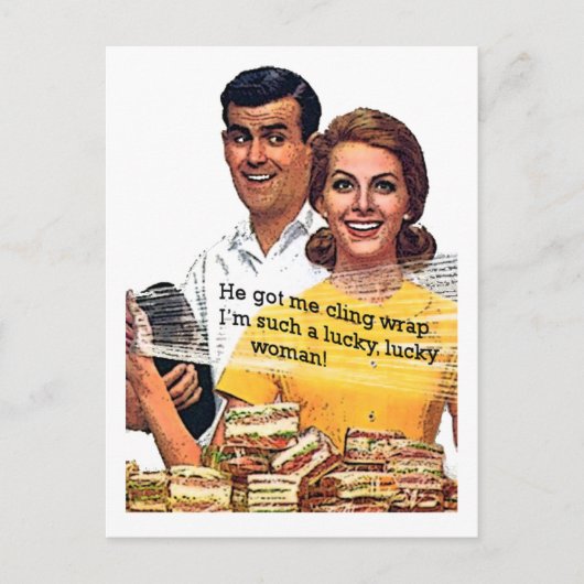 「なんて幸運な女だ」 ポストカード (正面)