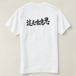「なんて書いてあるの？」中国語の文字 Tシャツ