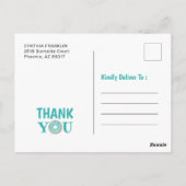 なんて楽しいドーナツ誕生日パーティーありがとう ポストカード (裏面)