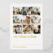 なんて楽しい | コラージュ写真 | ハッピーホリデー 箔シーズンカード (正面)