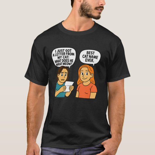 なんて欲しいのニャン 猫好きのための面白いデザイン Tシャツ (正面)