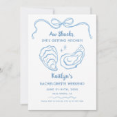 なんて素敵なオyster ブライズウィークエンドの予定 招待状 (正面)