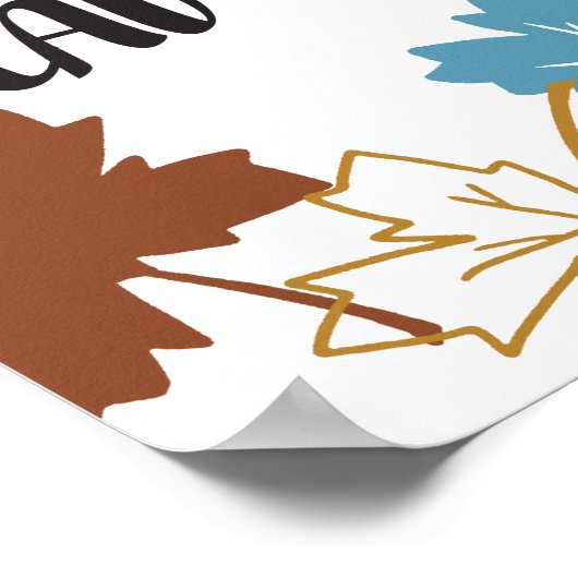 なんて素敵な秋の感動的引用文 ポスター (角)