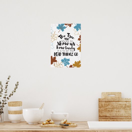 なんて素敵な秋の感動的引用文 ポスター (キッチン)