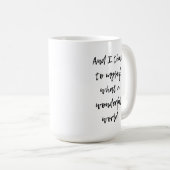 なんて素晴らしい世界だろう コーヒーマグカップ (正面右)