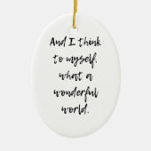 なんて素晴らしい世界だろう セラミックオーナメント (正面)