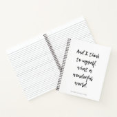 なんて素晴らしい世界だろう ノートブック (内部)