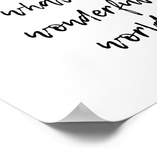 なんて素晴らしい世界だろう ポスター (角)