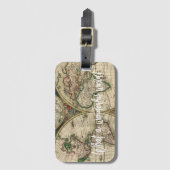 なんて素晴らしい世界だろう!ヴィンテージ世界地図 ラゲッジタグ (正面縦)