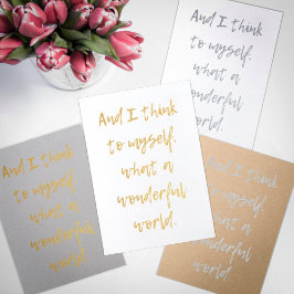 なんて素晴らしい世界だろう 箔カード