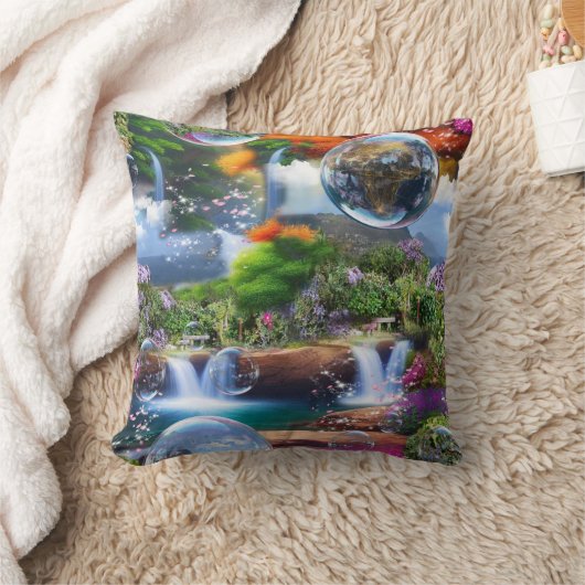 なんて素晴らしい世界に住んでいるのだろう クッション (ブランケット)