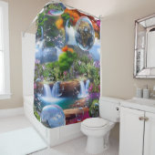 なんて素晴らしい世界に住んでいるのだろう シャワーカーテン (インサイチュ)
