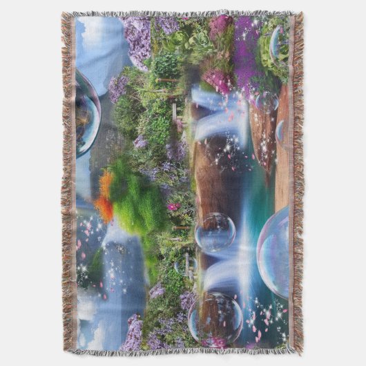 なんて素晴らしい世界に住んでいるのだろう スローブランケット (正面縦)