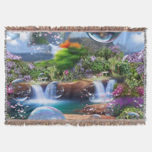 なんて素晴らしい世界に住んでいるのだろう スローブランケット (正面)