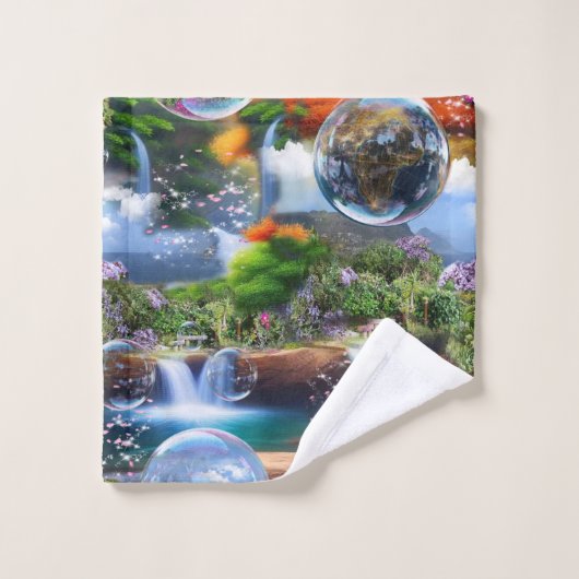 なんて素晴らしい世界に住んでいるのだろう バスタオルセット (ウォッシュタオル)