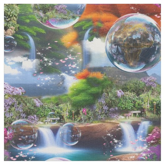 なんて素晴らしい世界に住んでいるのだろう ファブリック (クローズアップ)