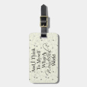 . .なんて素晴らしい世界の飛行機の荷物タグだろう ラゲッジタグ (正面縦)