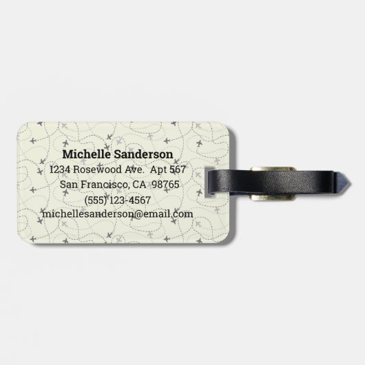 . .なんて素晴らしい世界の飛行機の荷物タグだろう ラゲッジタグ (裏面横)