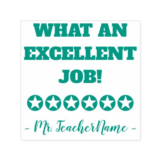 「なんて素晴らしい仕事なんだ!」 グレーディング用ゴム印 セルフインキングスタンプ (デザイン)