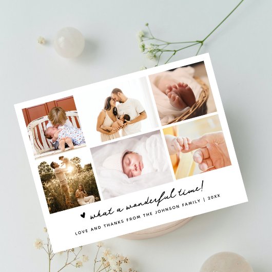 なんて素晴らしい時間シンプルの6写真ありがとう ポストカード