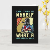 なんて素晴らしい溶接溶接おもしろい手法 カード (黄色い花)