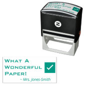 「なんて素晴らしい紙なんだ！」 教育者のゴム印 セルフインキングスタンプ (インサイチュ)