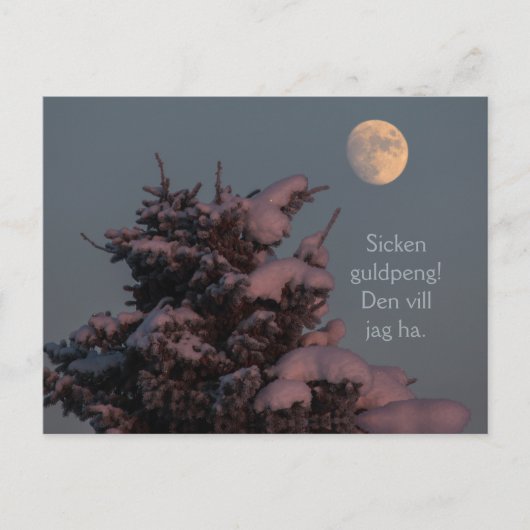 なんて金の輝き! トロールと月 CC0831 ポストカード (正面)