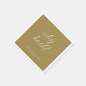 なんで結び目！タイミニマルポグラフィ金ゴールドカクテル スタンダードカクテルナプキン (角)